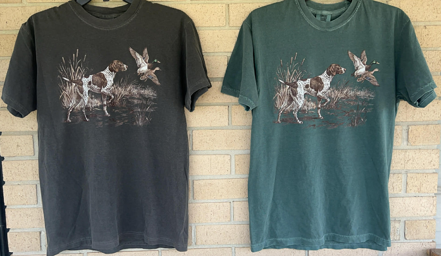 German Shorthaired Pointer Duck Hunting tee
