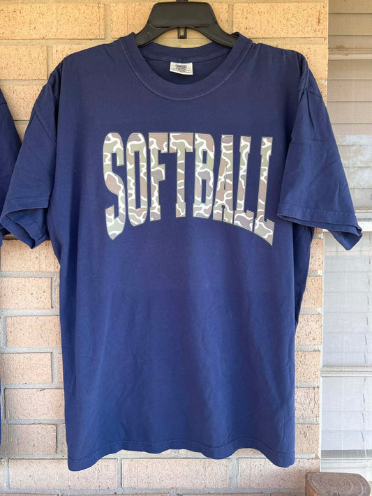 camo softball tee