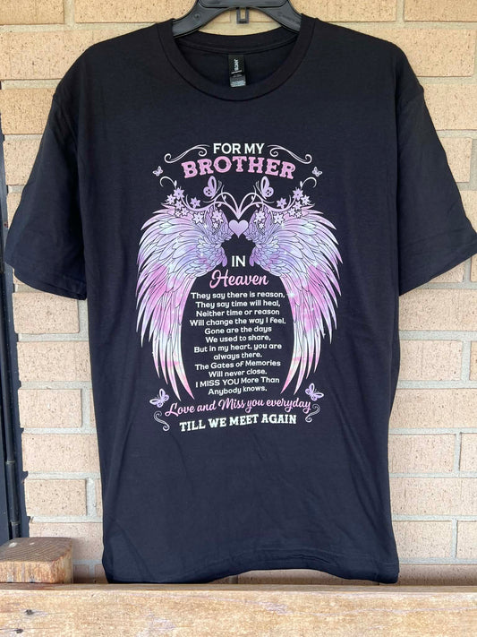 for my brother in heaven tee