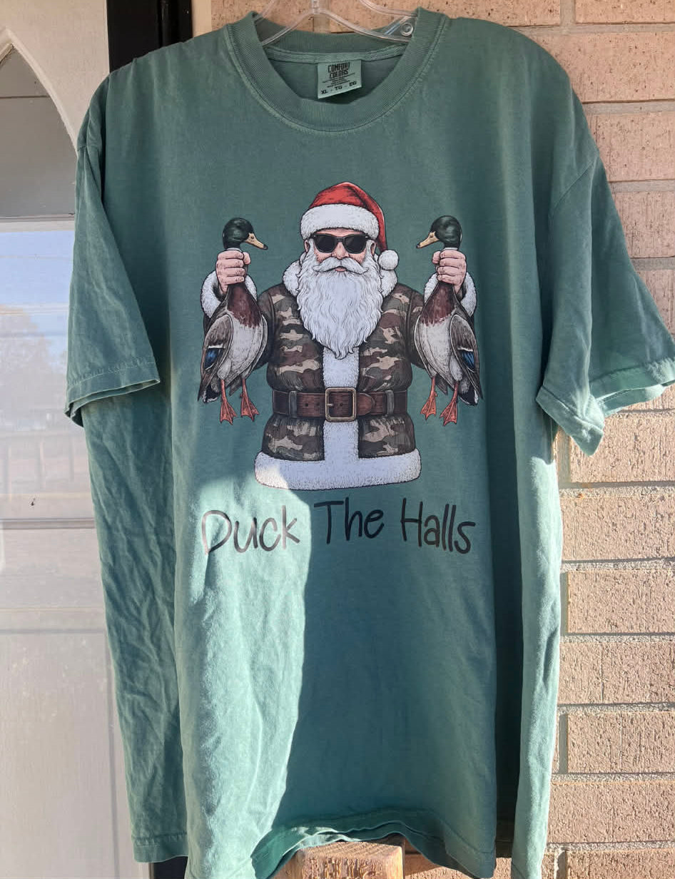 duck the halls Santa tee