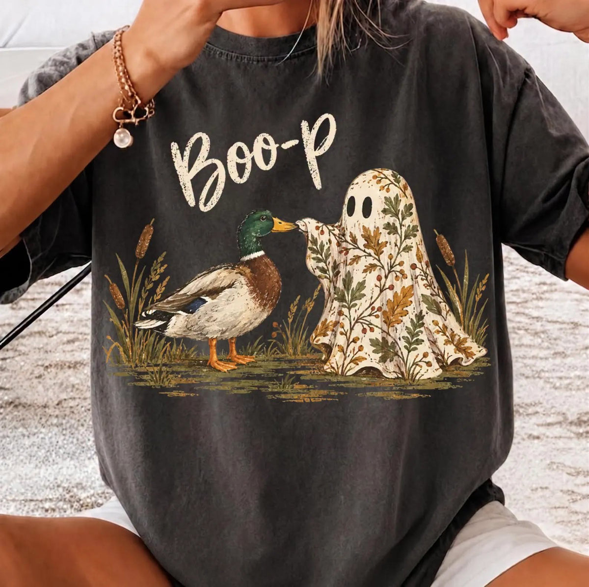 Boo-p ghost and duck tshirt