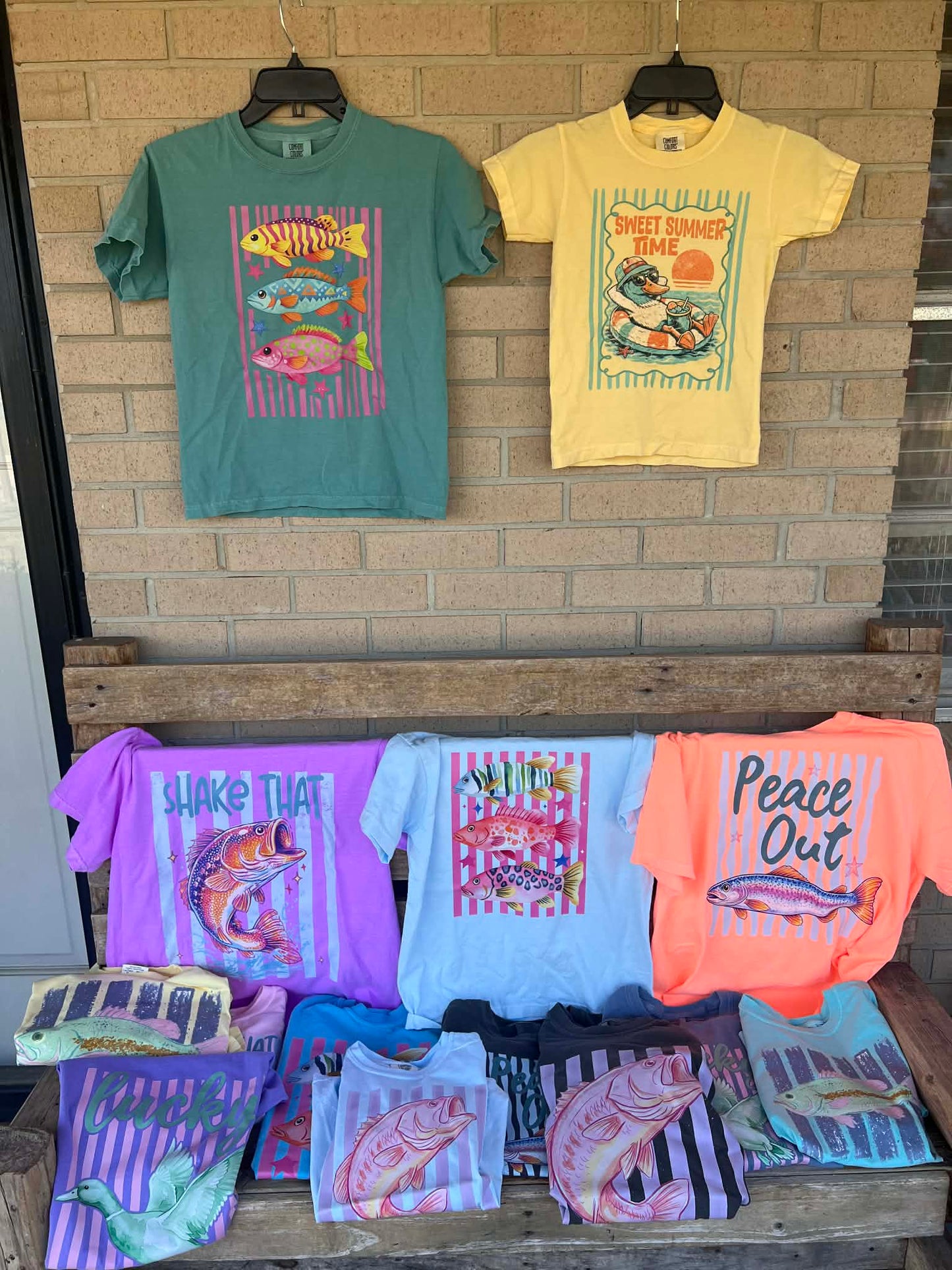 Preppy colorful fish tee