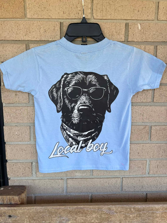 Black lab local boy tee