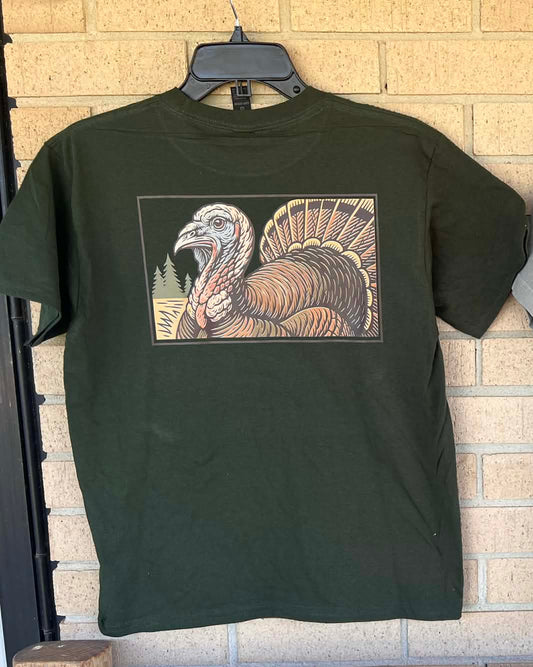 Vintage Turkey tee cream turkey tracks tee gildan tee