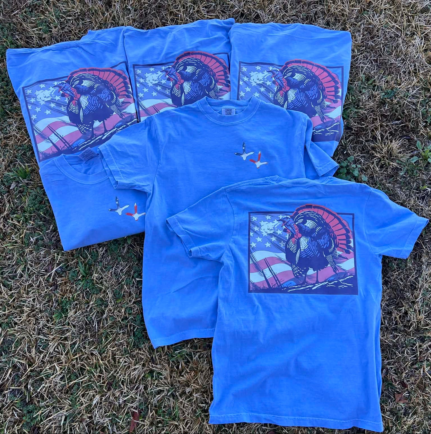 American Turkey, Patriotic Wild Turkey, USA Flag Turkey, Hunting Season T-Shirt