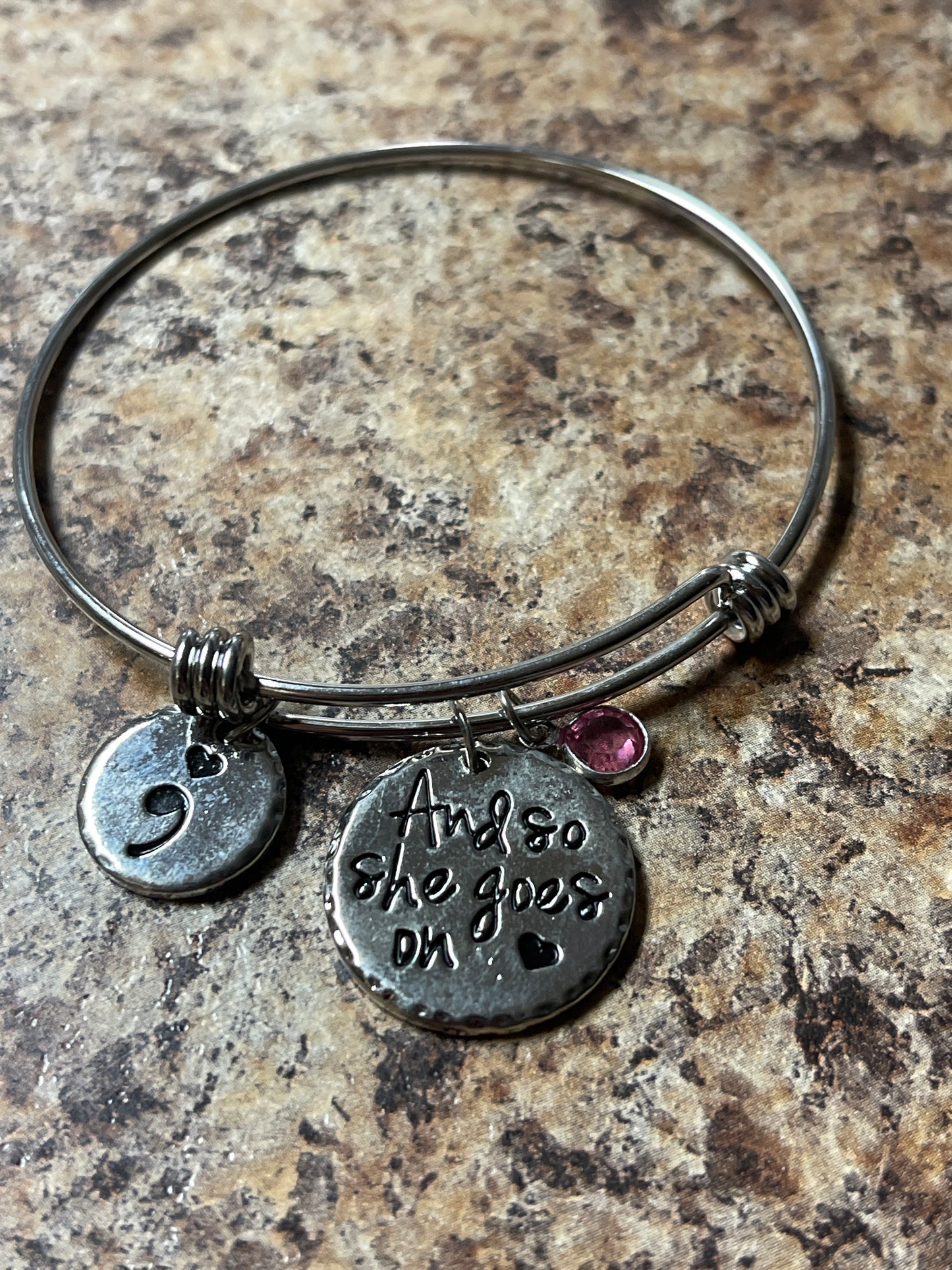And so she goes on my story isnt over bracelet