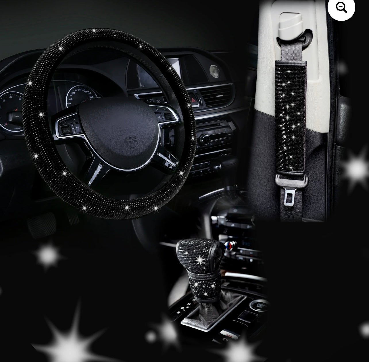 3 piece bling car kit