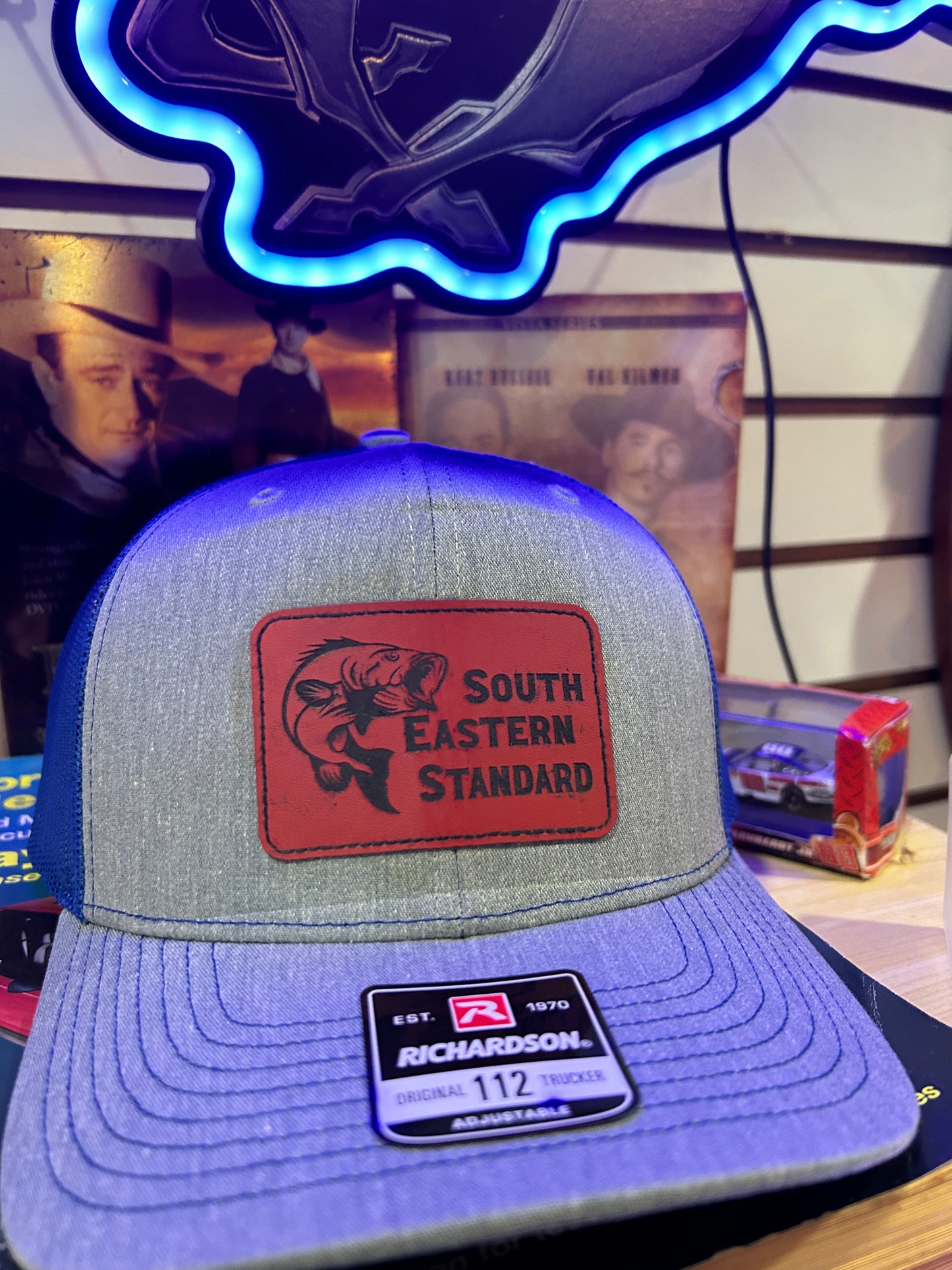 Leather patch hats