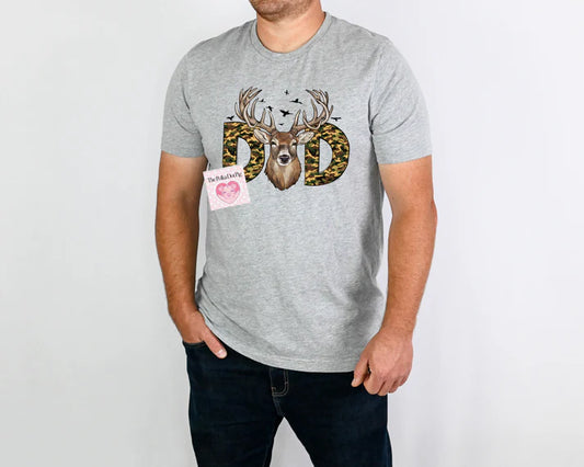 Dad with Buck Head Deer Tee