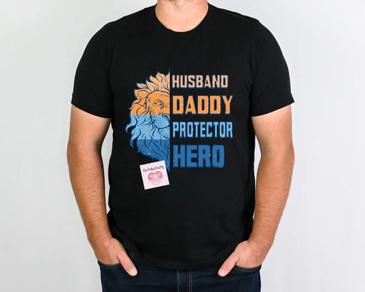 Husband Daddy Protector Hero Tee
