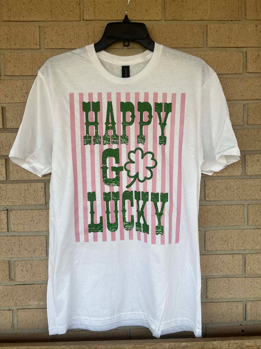 Happy Go Lucky St. Patrick day tee