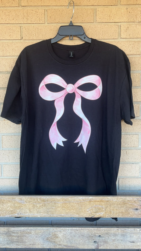 pink dainty bow tee