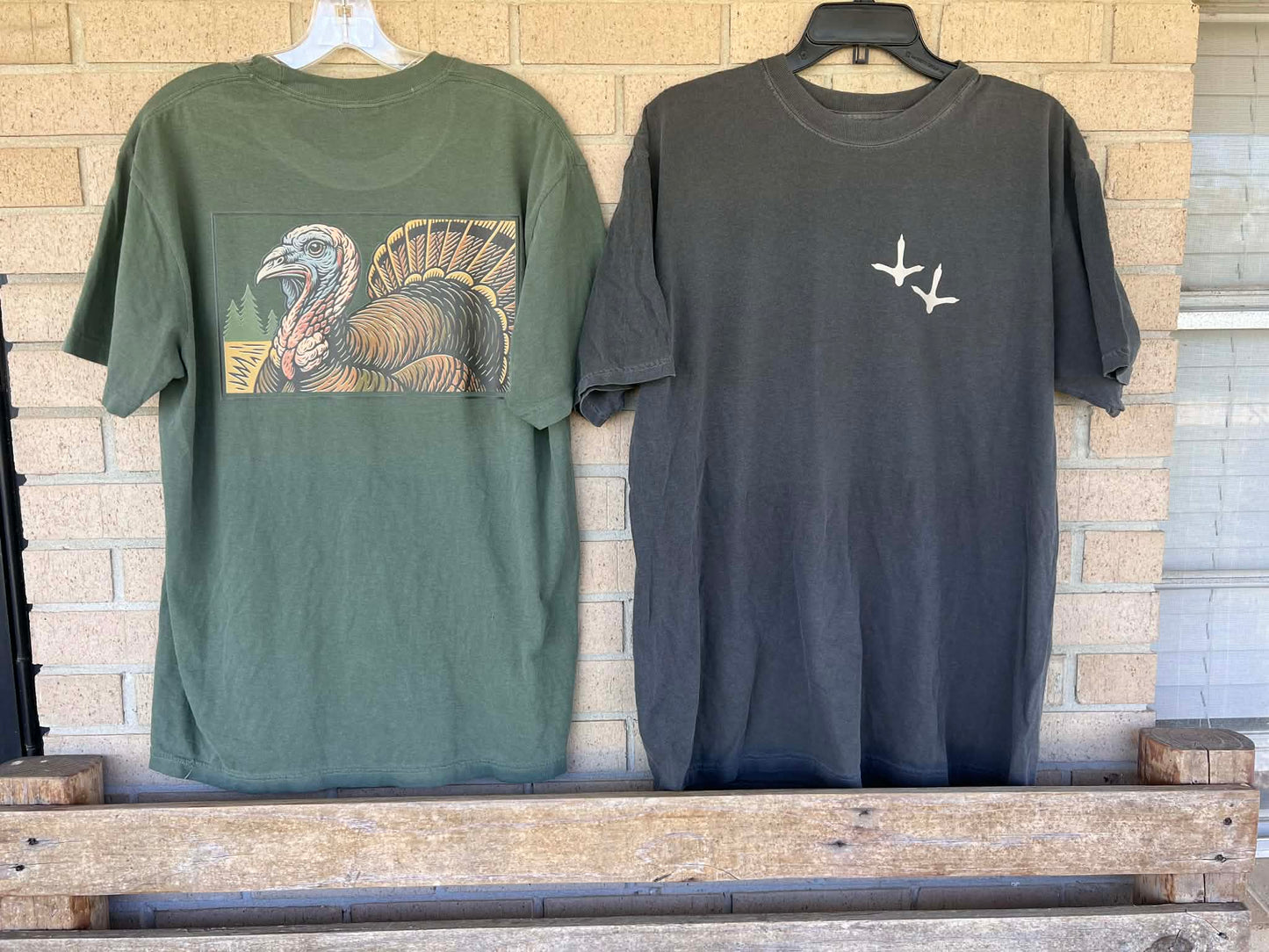 Vintage Turkey tee cream turkey tracks tee