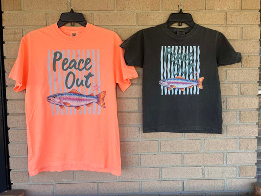 Peace out trout tee