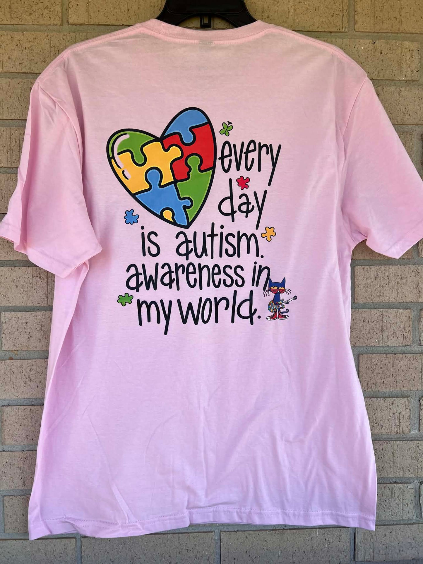 Pete the cat autism awareness tee