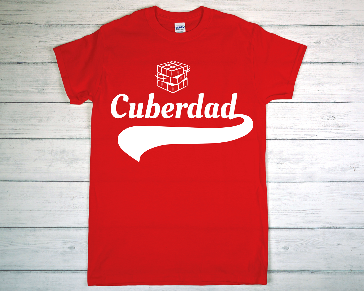 Cuber Dad swoosh tee