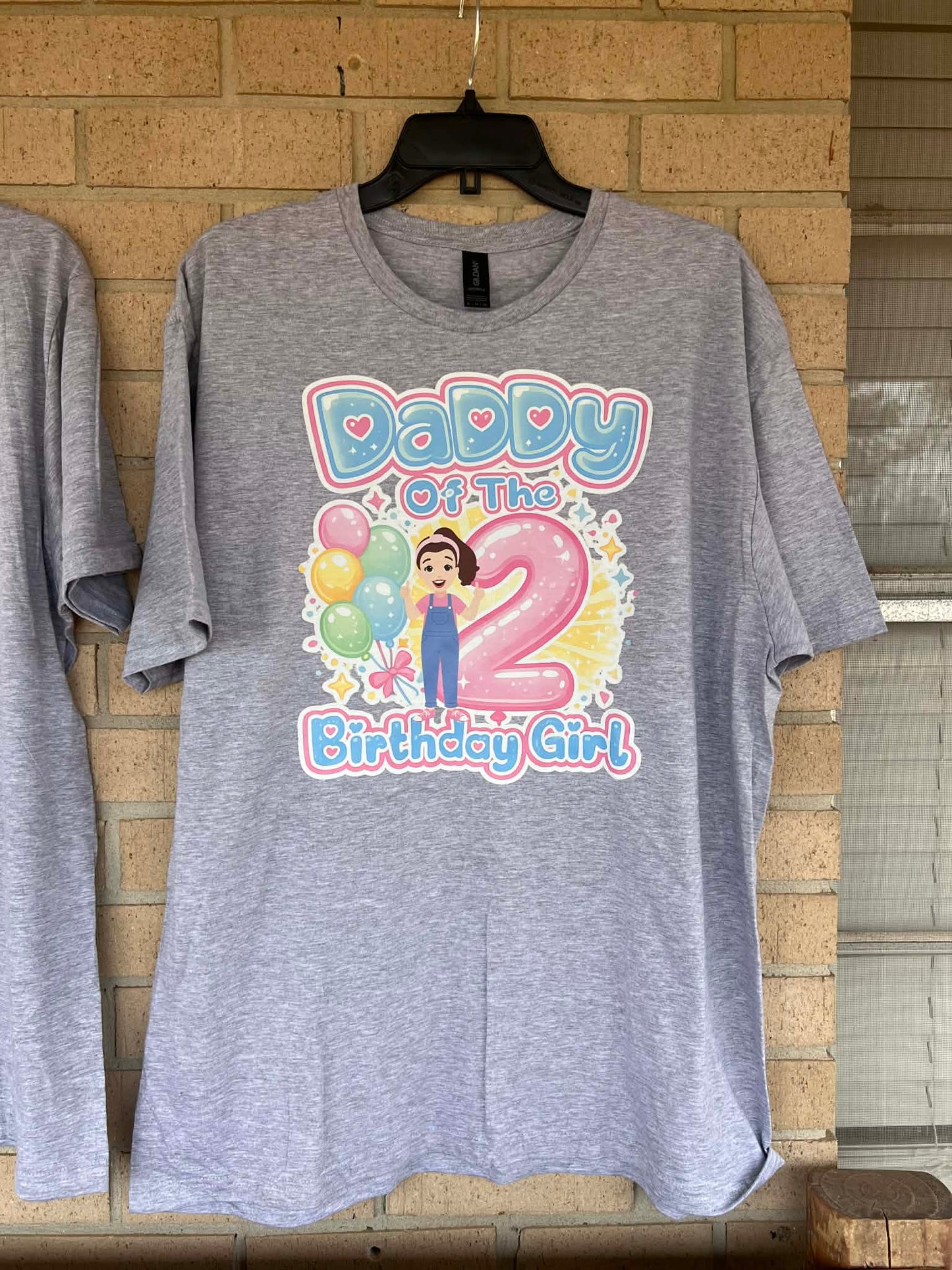 Custom name and age Mrs. Rachel, Mommy, daddy, etc. of the birthday girl tee