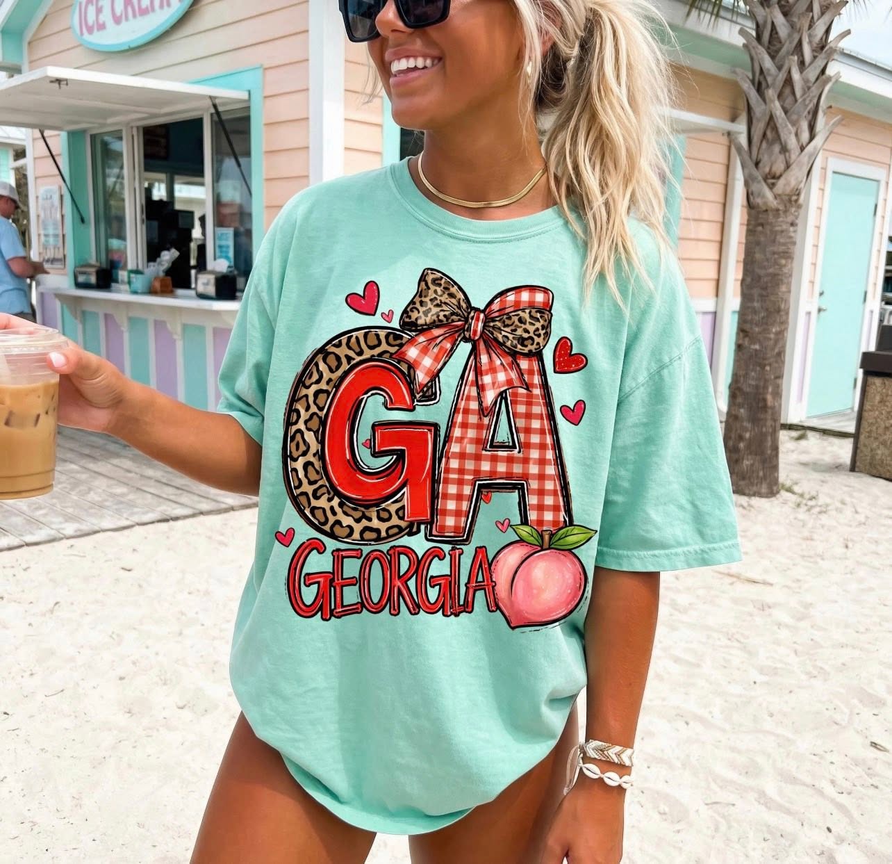 Georgia peach tee
