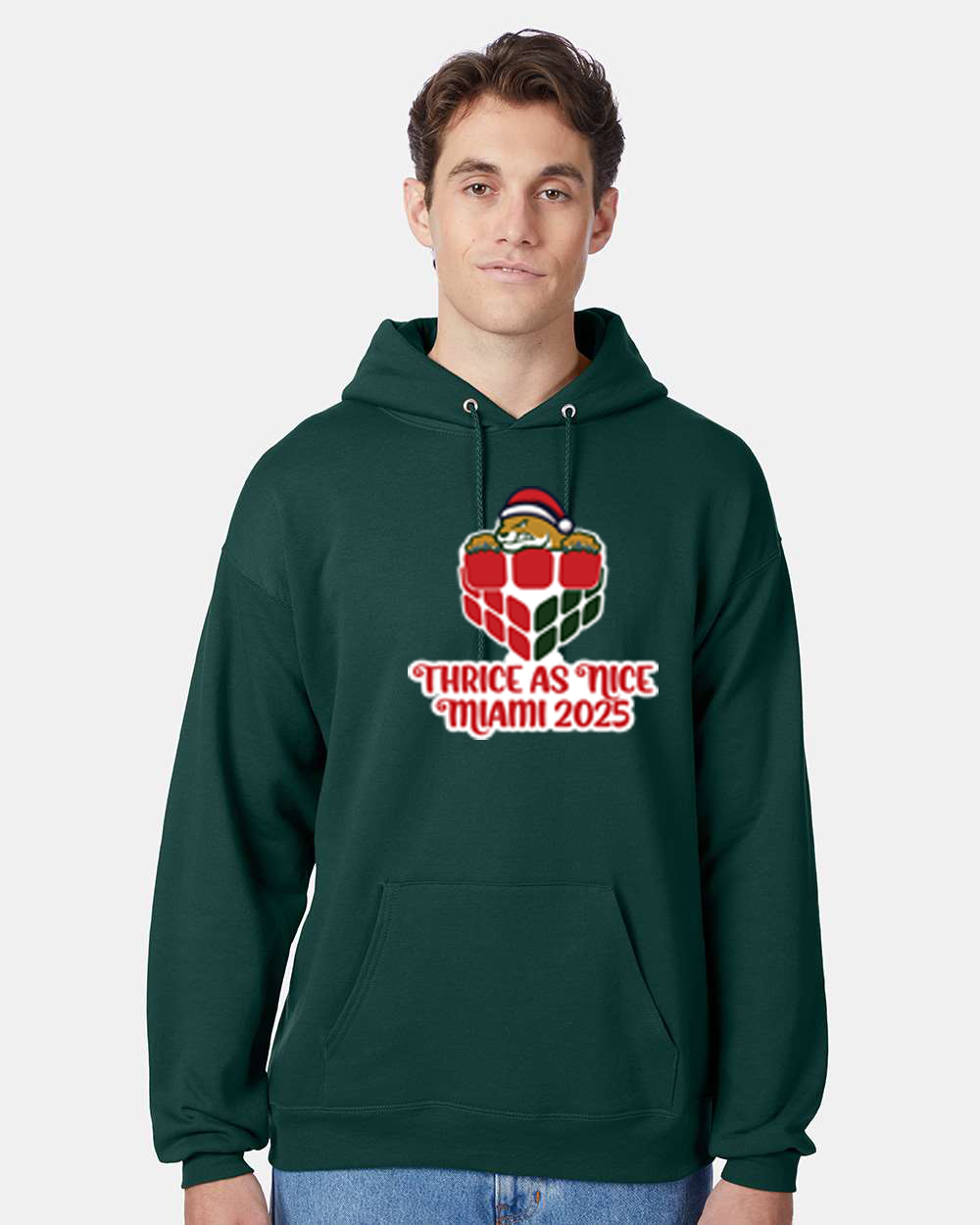 Thrice as Nice Miami Cubing Cubers full front design Hoodie