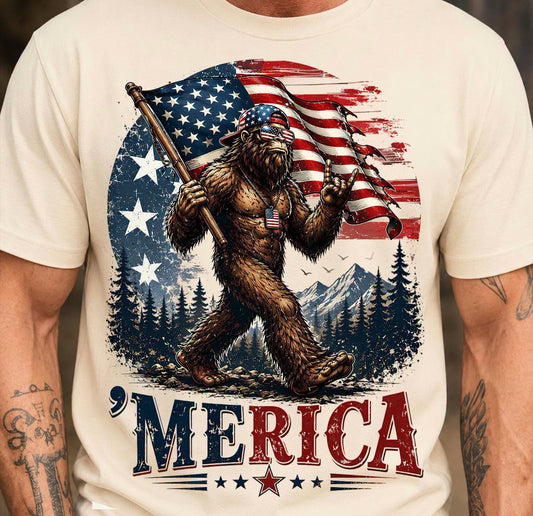 Merica tee bigfoot tee