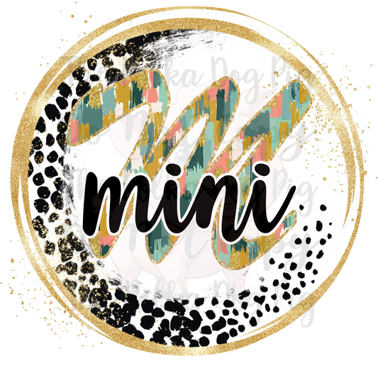 Mini Round Dalmation Print Only