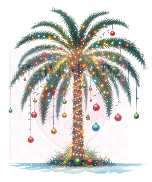 Christmas Palm Tree print only